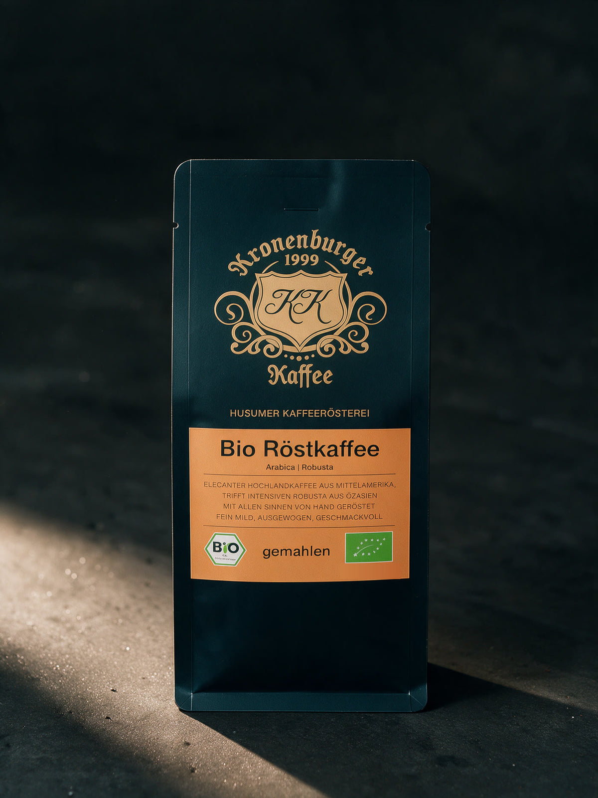 Bio R�stkaffee - Arabica | Robusta - Ganze Bohne - Kronenburger Kaffee, Husumer Kaffeeroesterei