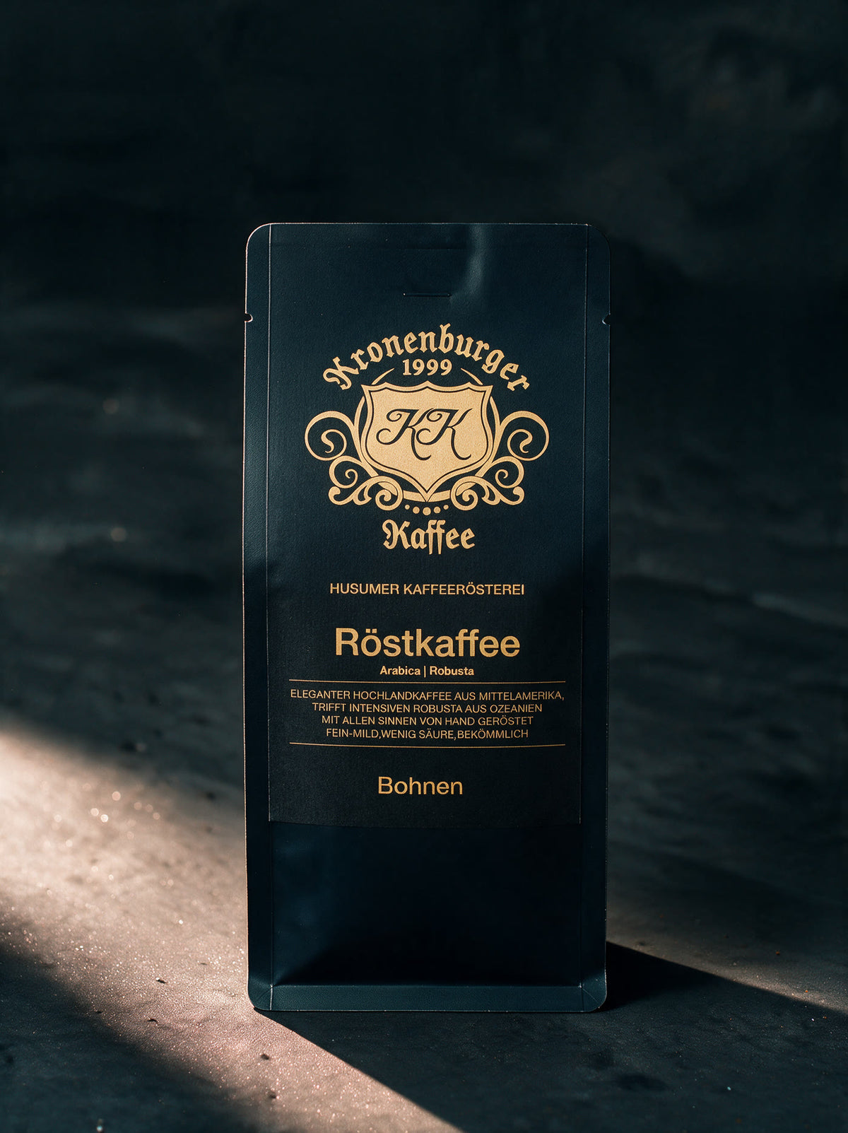 R�stkaffee - Arabica | Robusta - Ganze Bohne - Kronenburger Kaffee, Husumer Kaffeeroesterei
