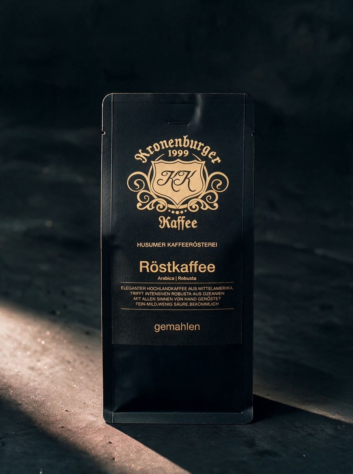 R�stkaffee - Arabica | Robusta - Gemahlen - Kronenburger Kaffee, Husumer Kaffeeroesterei